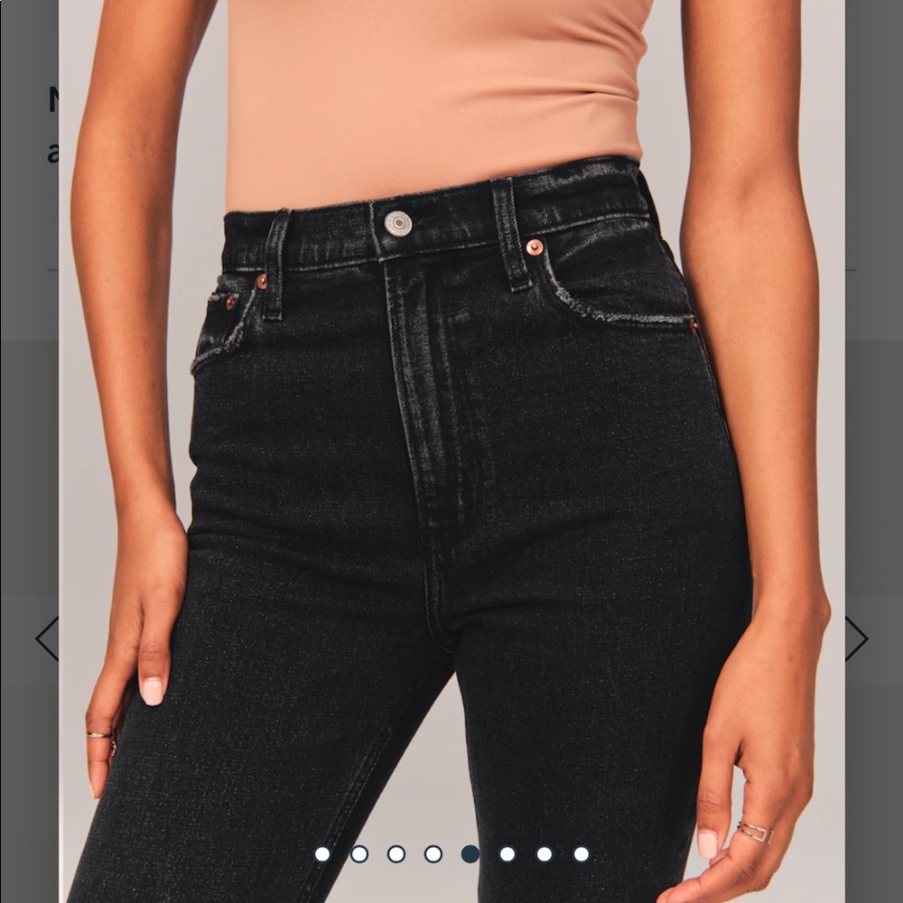 Abercrombie black ankle high rise jeans size 26L